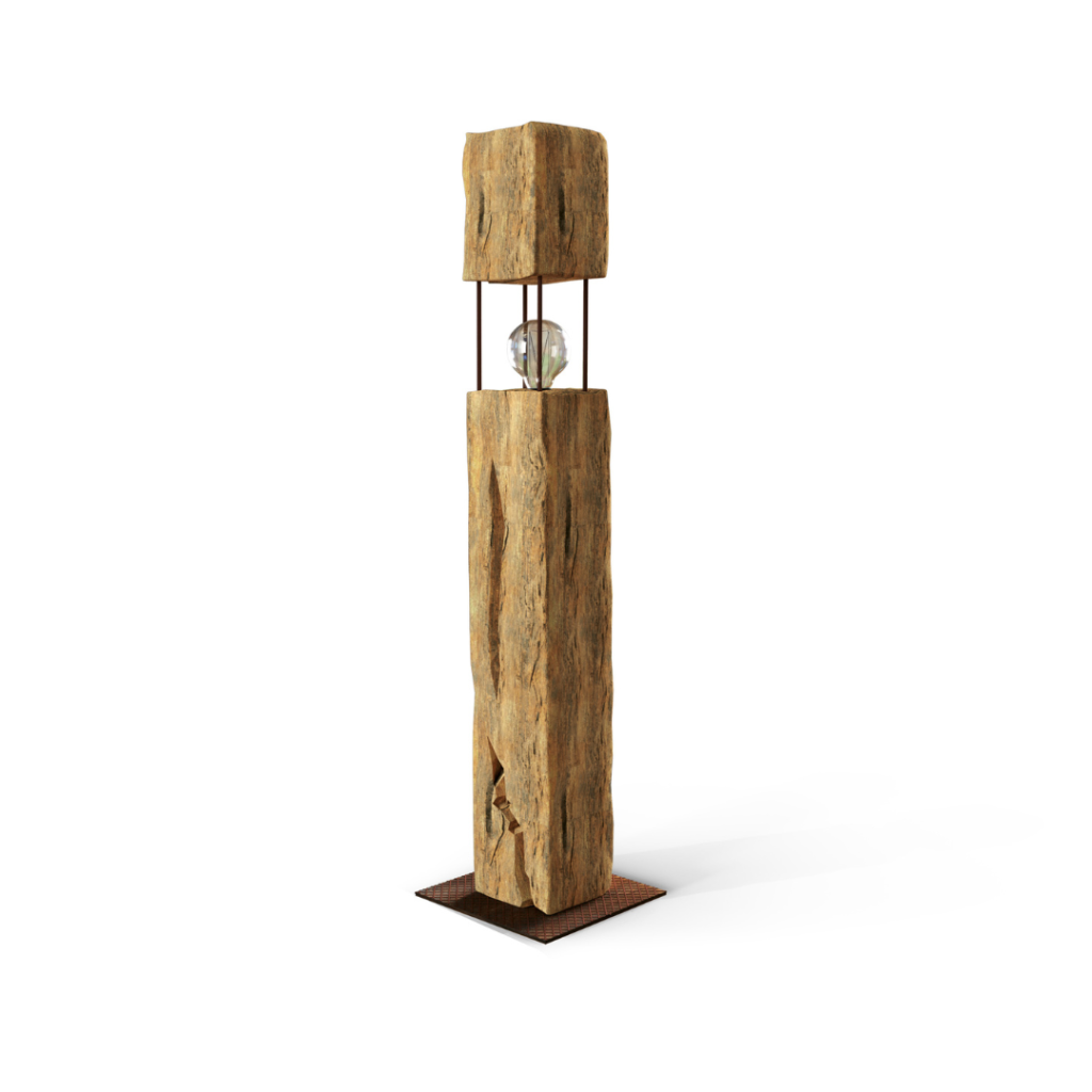 Lampa z drewna