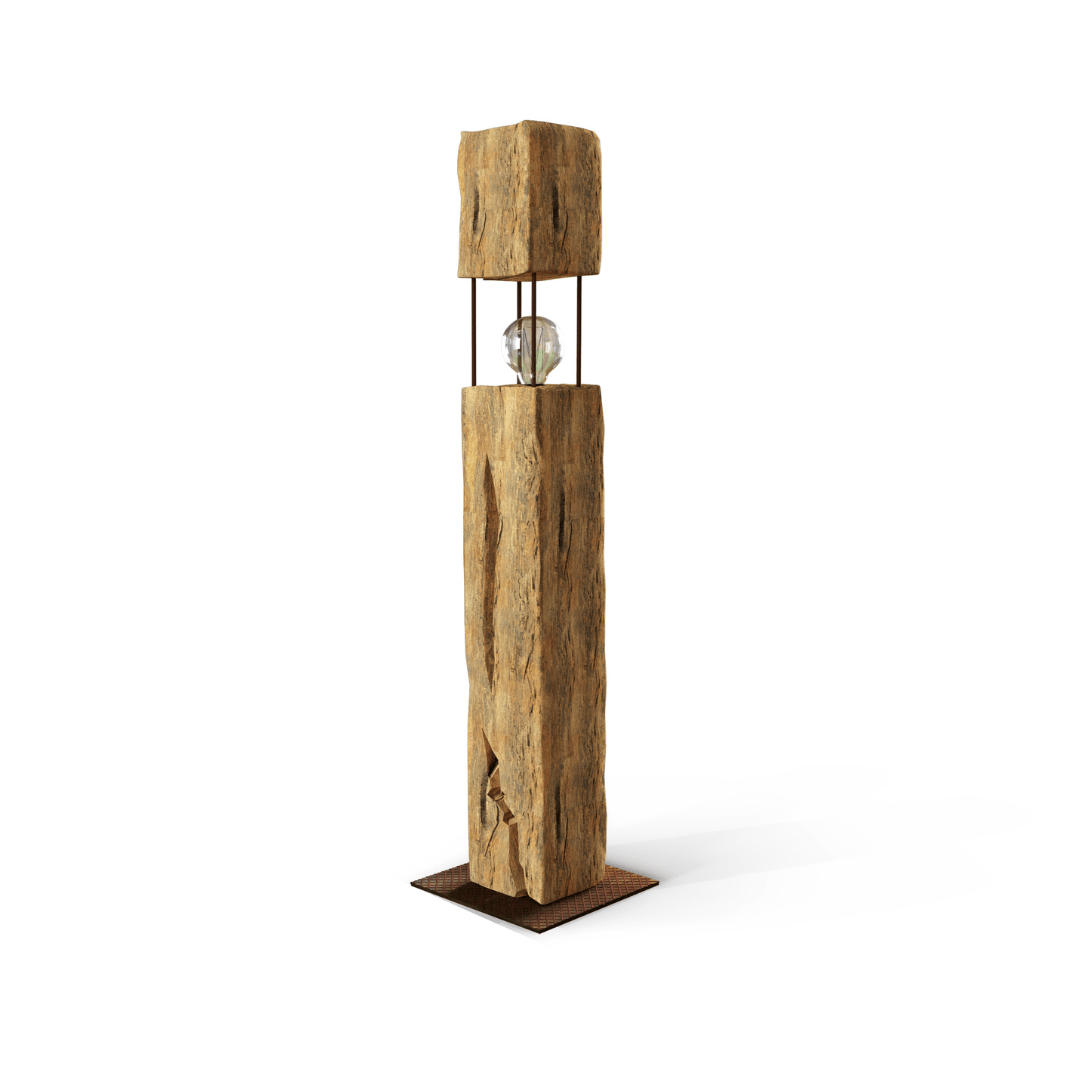 Lampa z drewna