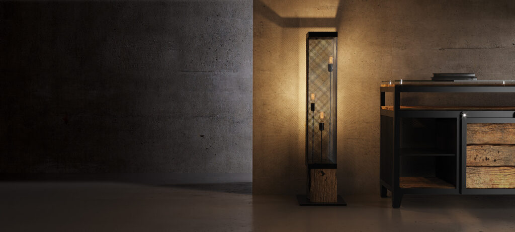 lampa z metalu