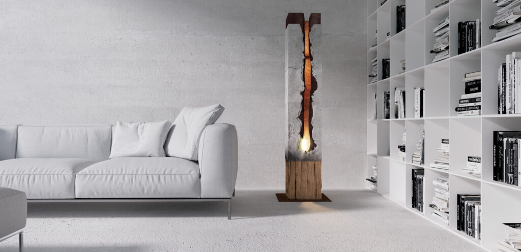 Lampa z betonu