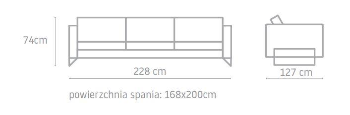 Sofa Asami 3 osobowa - obrazek 3